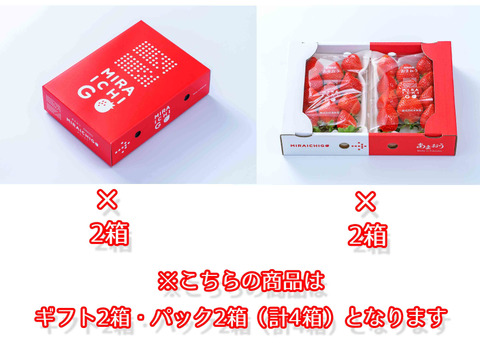 【冬ギフト】朝採り出荷！新鮮完熟あまおう！　ギフト大玉9～15玉とデラックス270g×2P　２個づつセット[熨斗対応可]