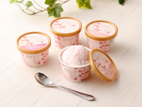 【ギフトにおすすめ！】いちごジェラート 12個セット【3種（あまおう・紅ほっぺ・3種のいちご）x4】
