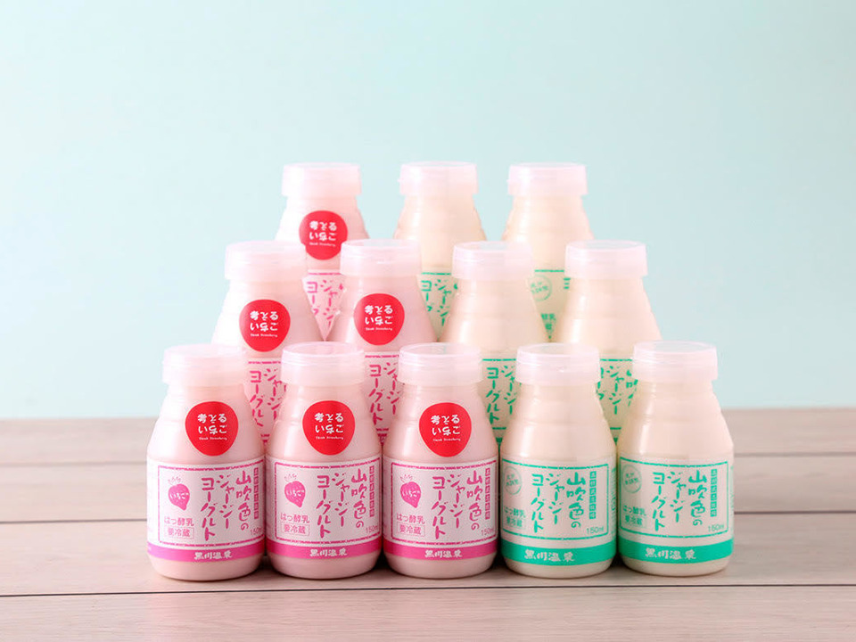 🍓新商品🍓至極の完熟いちご★数量限定販売＼人気の飲むヨーグルト6本＋果肉たっぷりいちご6本／濃厚こっくり★考えるいちごコラボ★熊本阿蘇の名産品をお届けします！