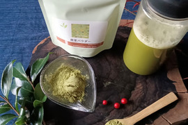 【新商品】【宅配便：まとめ買い可能】お手軽♡煎茶パウダー（７０ｇ）７０杯分　煎茶ラテやミントティーなどもお勧めです(*^^*)（農薬・化学肥料・除草剤・畜産堆肥を不使用）