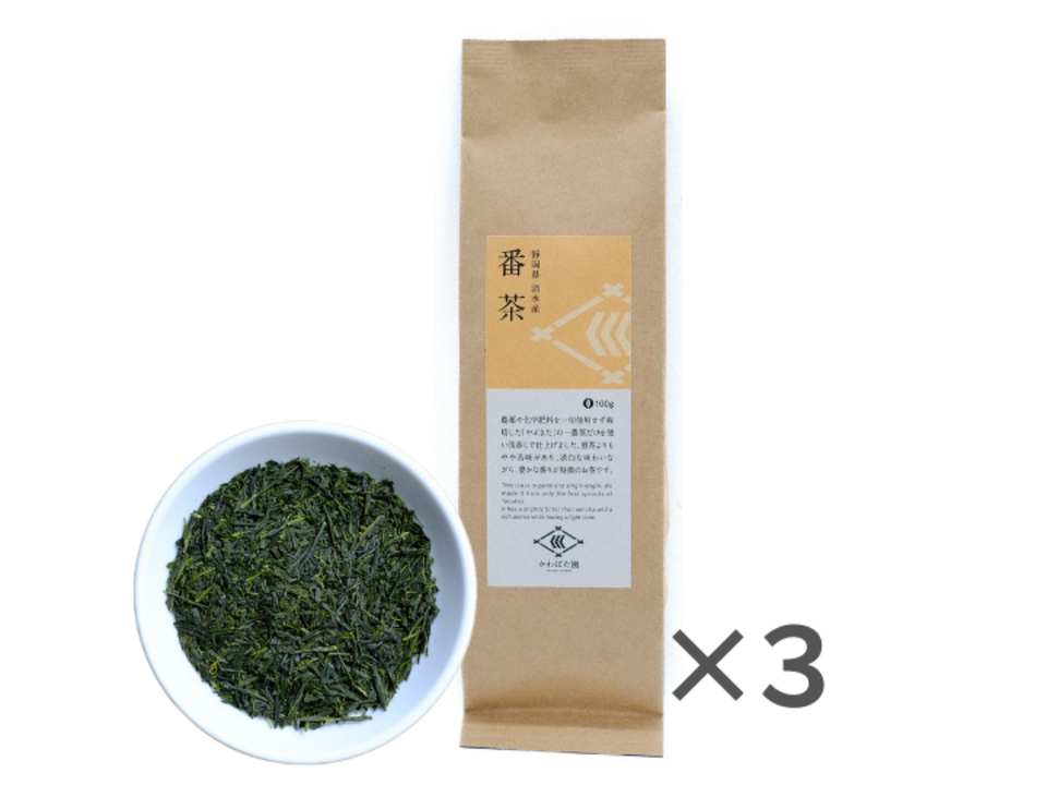 【農薬・化学肥料不使用】番茶 やぶきた 100g 3本セット